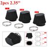 2Pcs Motorcycle Air Filter 2.35" 60mm Universal for Motor Car Bike Cold Air Intake High Flow Cone Filter Mushroom Head