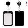 Rope Retractable Work Permit Card Set Carabiner Reel Clip Hard Shell Protective Card Holder Keychain Attachment ID Badge Holder