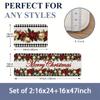 2Pcs Anti Fatigue Kitchen Rugs Christmas Waterproof Non-Slip Thick Cushioned Kitchen Mat Heavy Duty Comfort Standing Mat for Kitchen