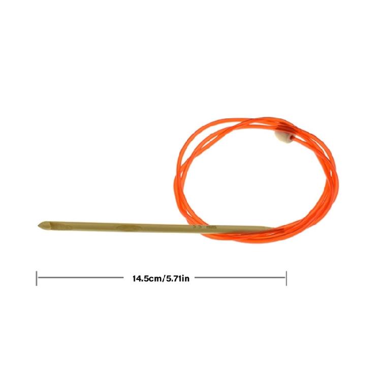 12 Stück Holz Tunesische Häkelnadel mit langem Kabel zum Stricken Gobelin-Herstellung 3,0 mm-10 mm Rundstricknadel