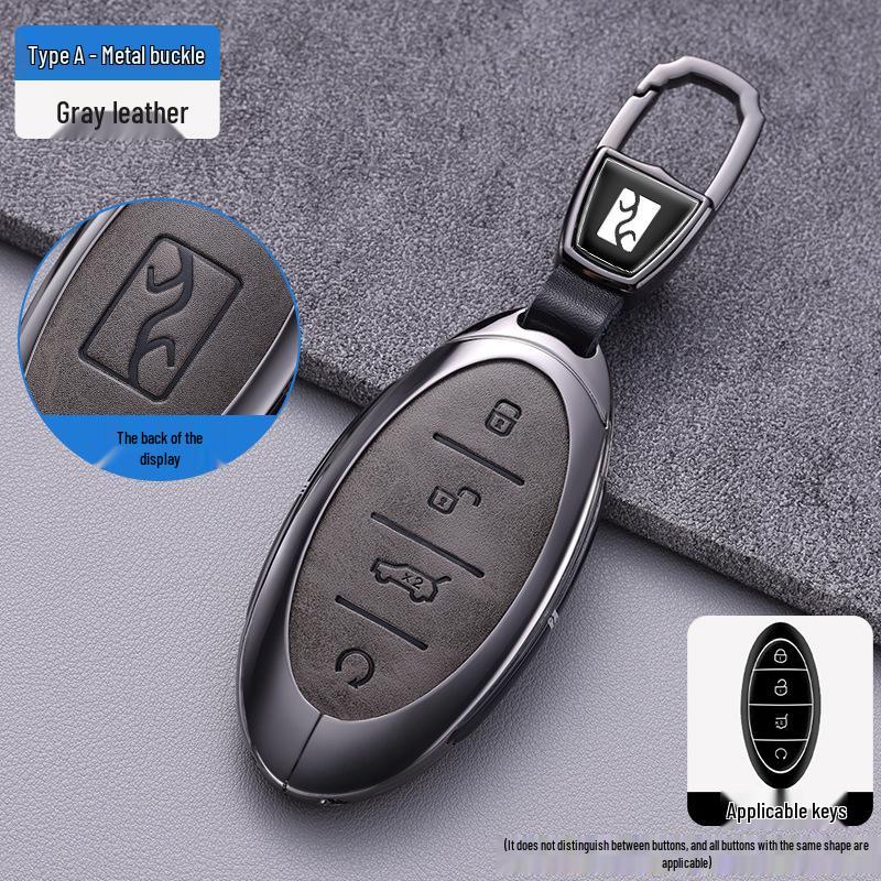 Yangwang U8/U9 Premium Leather Key Cover (2023-2024) - Full Coverage Protective Shell with Buckle