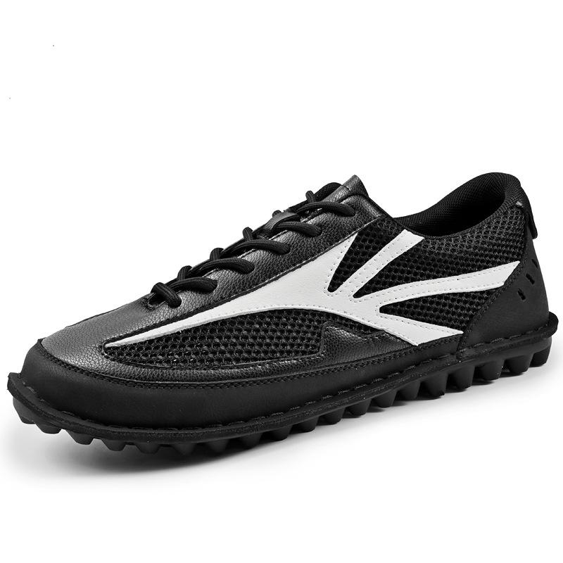 Mesh shoes men's 2025 new summer breathable hollow shoes soft sole non-slip lightweight Forrest Gump shoes casual shoes large size