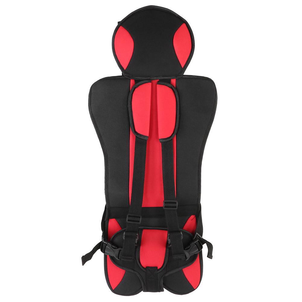 

Портативное детское безопасное автокресло, детская дышащая губка, безопасная подушка для сидений (Черный Красный) красный