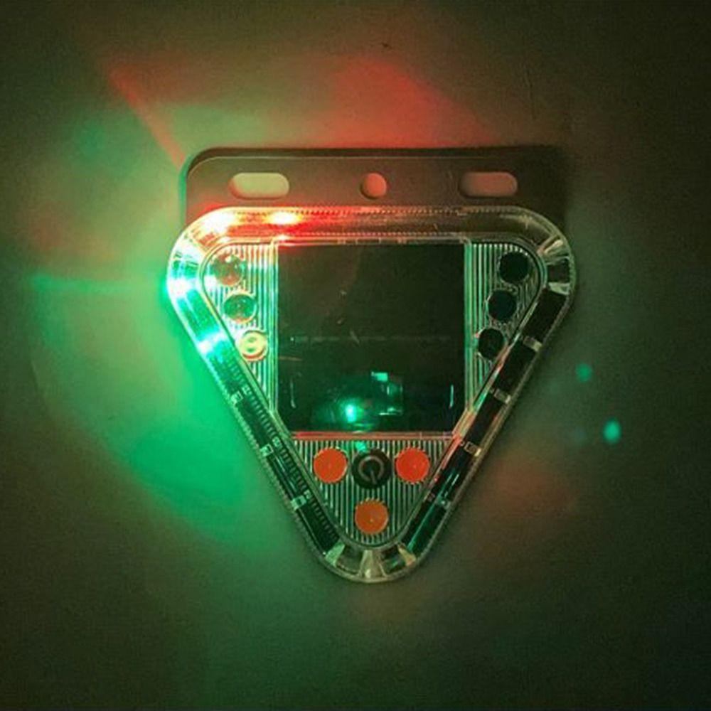 Multicolor LED LED Solar Warning Light Magnetic Base Strobe Flashing Triangle Lamp Motorcycle Use