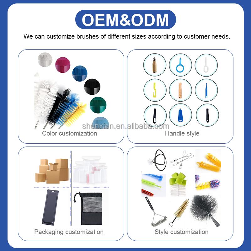 Professional Baby Bottle Brush With Long Handle Nylon Sponge for Decontamination Suction Cup