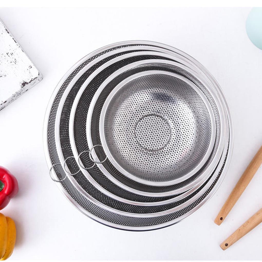 Silberner Küchenkorb aus Edelstahl zum Waschen von Gemüse, Obst und Gemüse, Abflusskorb für die Waschmaschine