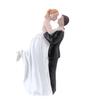 Western Style Cake Topper With Resin Bride And Groom Figures For Wedding Party Decor