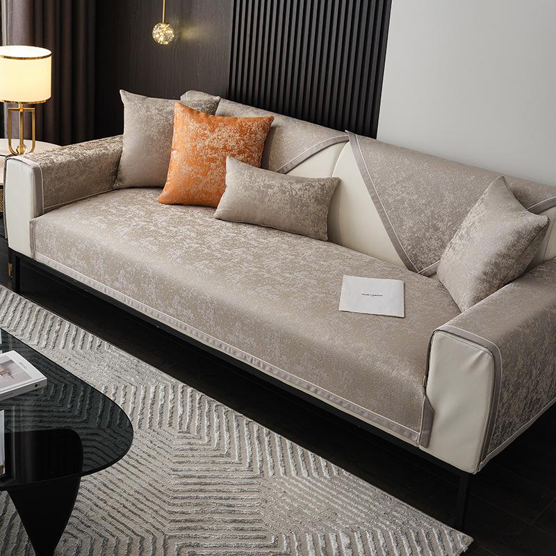 Light Luxury Sofa Cushion, Non-Slip, High-End Sofa Cover, All-Inclusive, Nordic Style, Simple Seat Cushion Cover, Universal In All Seasons