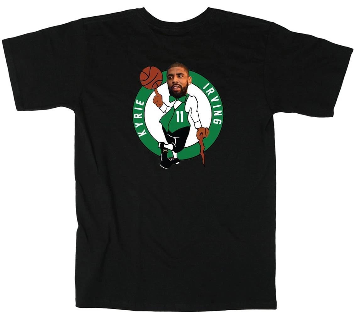BLACK Boston Celtics Kyrie Irving LOGO T-Shirt XXXL