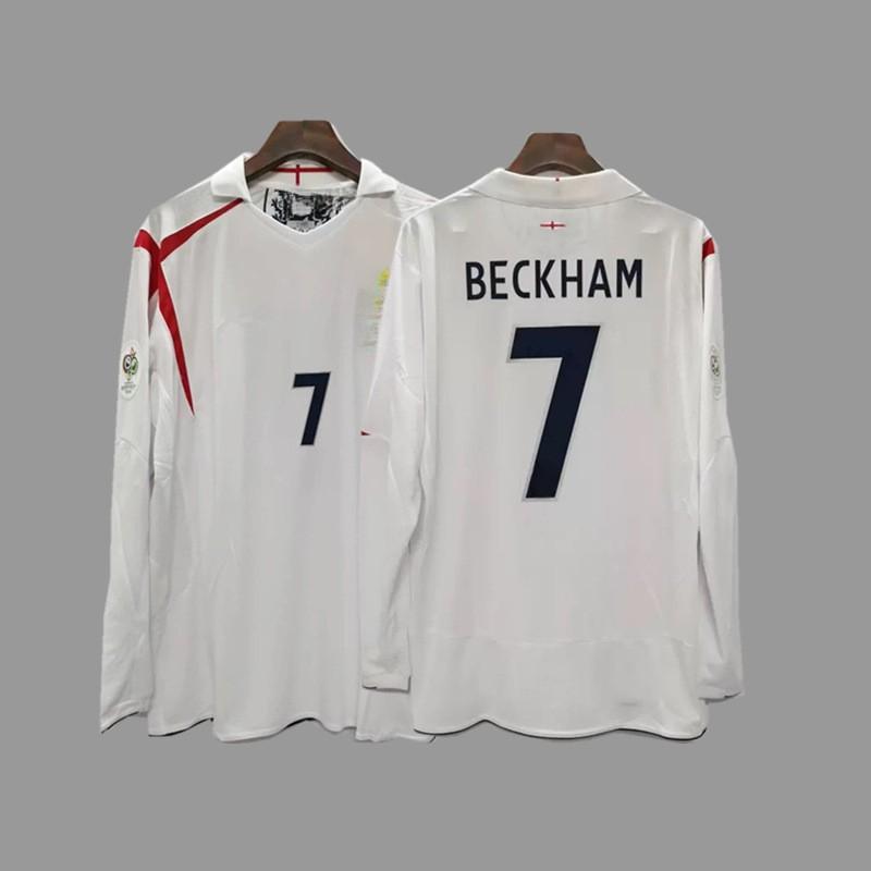 Retro Long Sleeve Football Jersey - Beckham Zidane Messi Ronaldo Classic Soccer Shirt