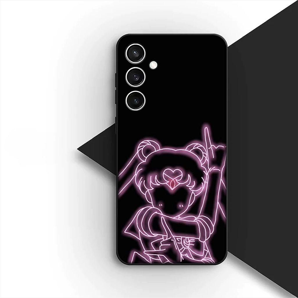 

Cover for Samsung Galaxy S24 S25 S23 FE Ultra Plus S7 Edge S25+ S23+ A56 5G Casing Phone Case Cartoon S-Sailors Anime Moons Girl Galaxy S7