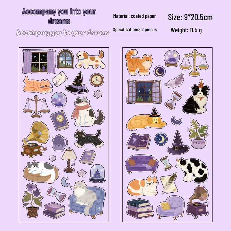 Милые наклейки с животными и пейзажами Yuxian для DIY-декора