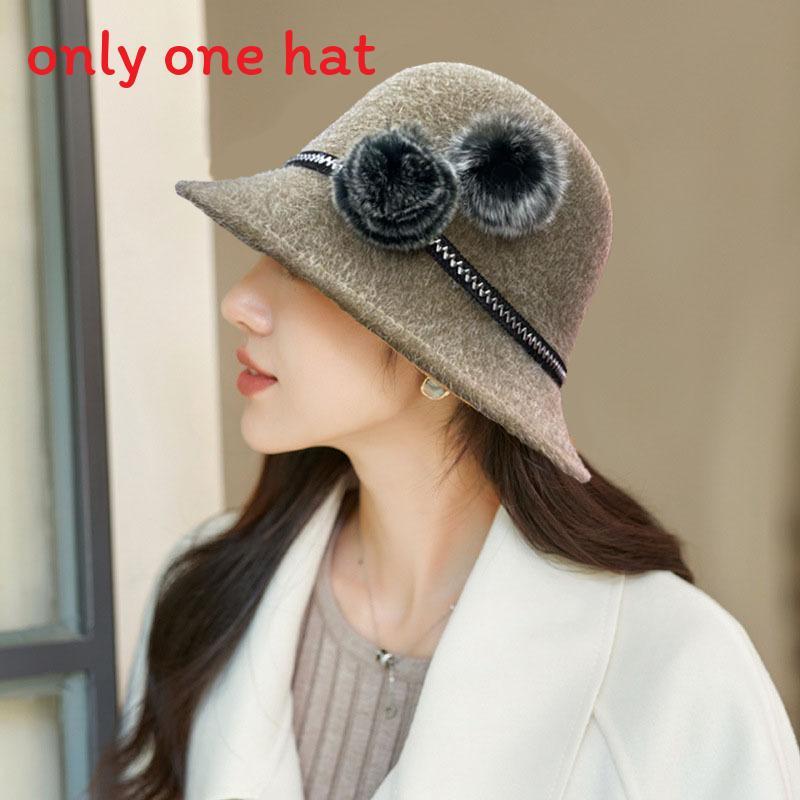 Womens Autumn Winter Wool Fedora Hat With Adjustable Fit For Casual Wear