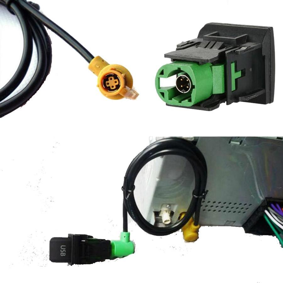 USB AUX Switch Cable Harness RCD510 RCD300+ For VW For Golf MK6 For Jetta MK5 For Sagitar For Polo