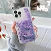 Dynamický obal na telefon s tekutým pískem pro iPhone 16 Pro Max 15 17 Pro Pouzdro Třpytky Písek Srdce Čirý Želé Měkký Coque Carcasas Kryt