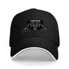Mens and Womens Panther Badge Pattern Baseball Caps  Striking Black and White Panther Print Glowing Eye Design Lightweight