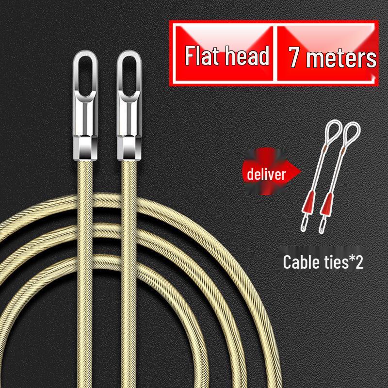 Universal Steel Wire Pipe Threading Tool - Manual Spring Head Electrician Puller