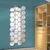24Pcs Acrylic 3D Mirror Wall Stickers Waterproof Aesthetic Mirror Decals Decorative Background Stickers for Bedroom Living Room
