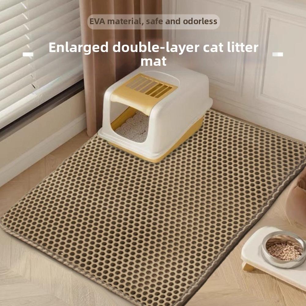 EVA Cat Litter Mat Double Layer Litter Box Filter Pad New Pet Litter Box Pad  Pet Supplies