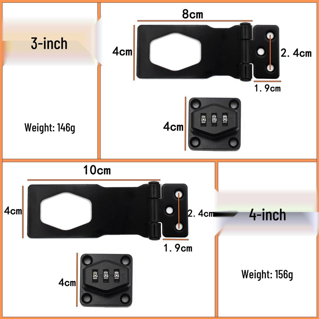 Digital No-Drill Anti-Theft Password Lock for Cabinets and Wardrobes