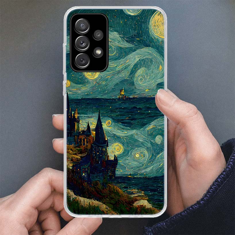 Starry Night Van Gogh Art Phone Case For Samsung Galaxy A17 A16 A56 A15 A55 A14 A54 A13 A53 A36 A35 A34 A33 A26 A25 A24 A23 A05S