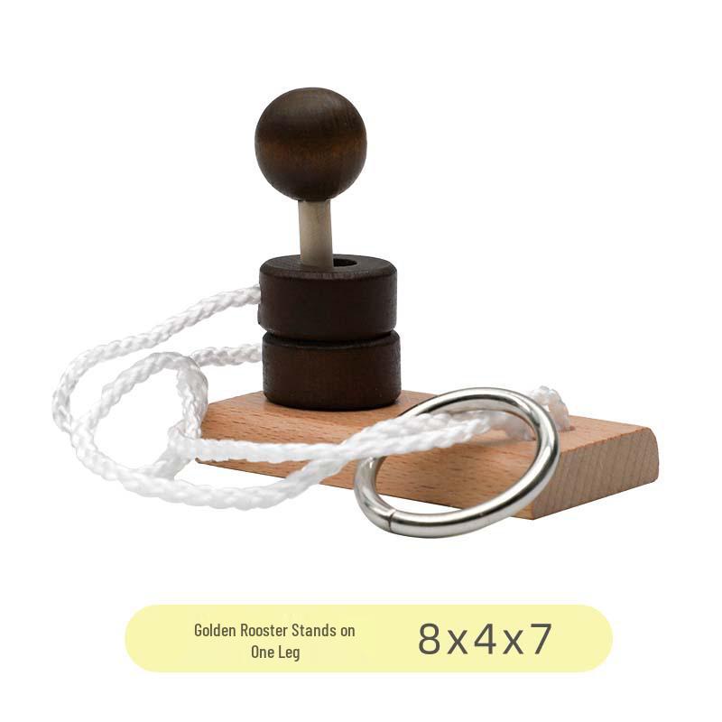 Classic Wooden Magic Ring Escape Puzzle Toy – Brain Teaser & Intelligence Game