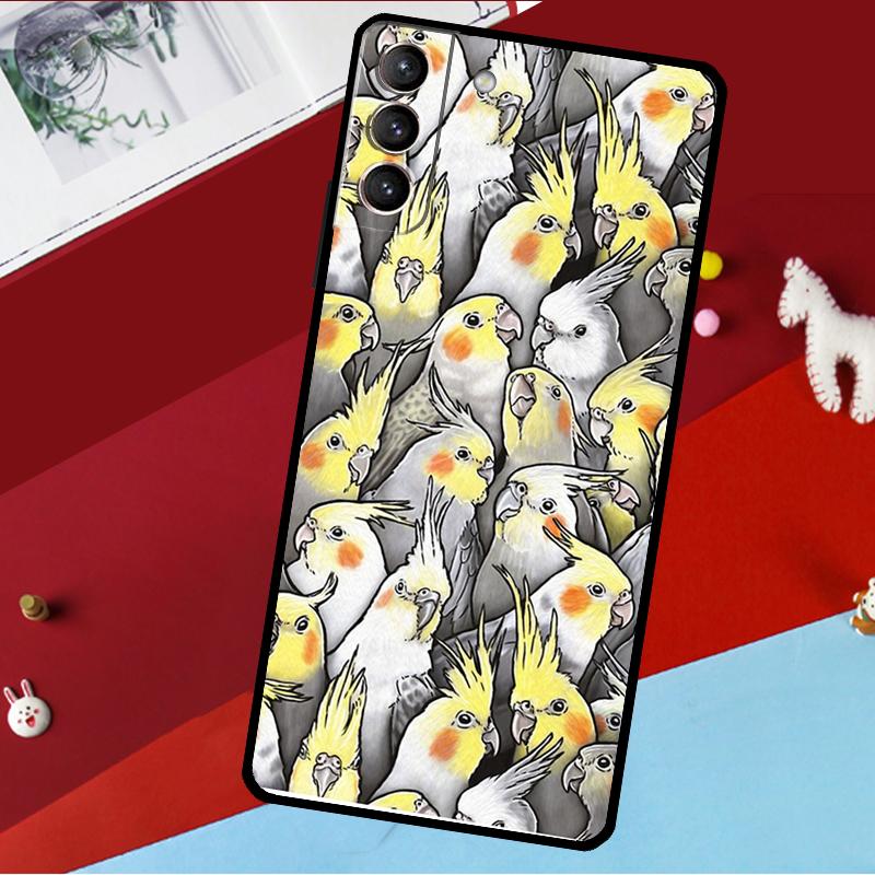 

Cartoon Cockatiel Collage Funda For Samsung Galaxy S26 S25 S24 S21 S22 S23 Ultra S10 Plus S20 FE S25 FE Phone Case Galaxy S25 Plus