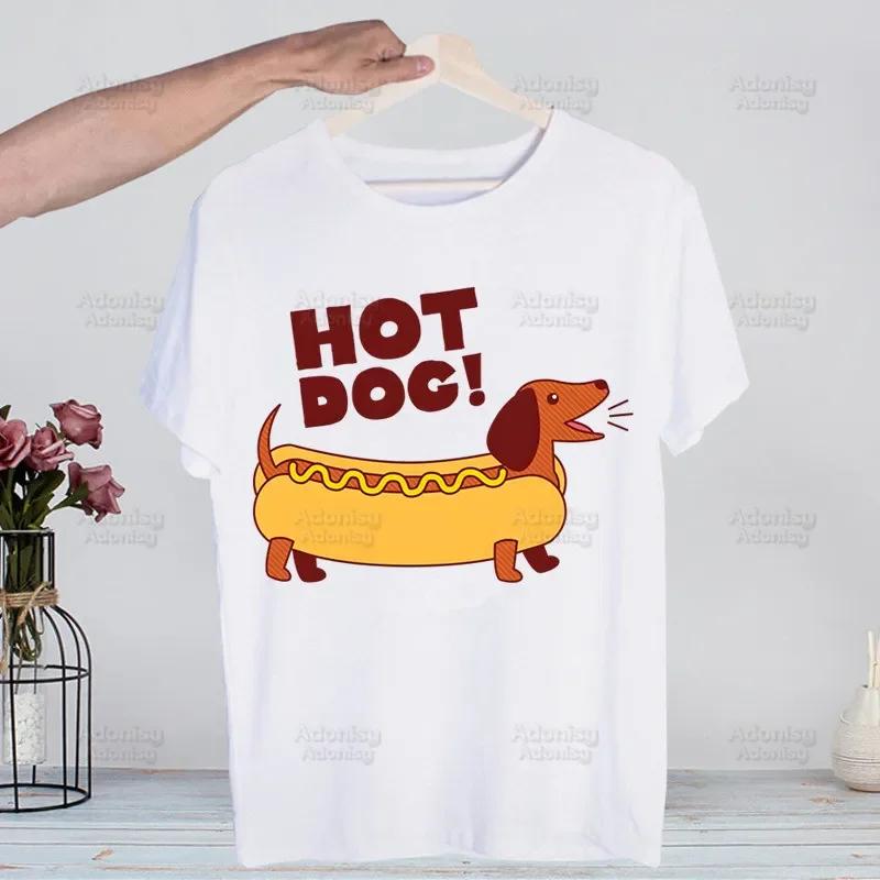 Dachshund Teckel Funny Cute Dog Animal Funny T Shirt Men New Casual Short Sleeve Tshirt Homme Manga Unisex T-shirt Tees