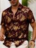 VENTUSAIL Camicia da Uomo a Manica Corta Casual Versatile con Stampa All-Over, a Petto Singolo, per Uso Quotidiano, Vacanze
