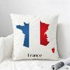 Flagge Frankreich Flagge Kissenbezug Natürliches Leinen Kissenbezug Set All-in-One Dekoration für Sofa Schlafzimmer Stuhl
