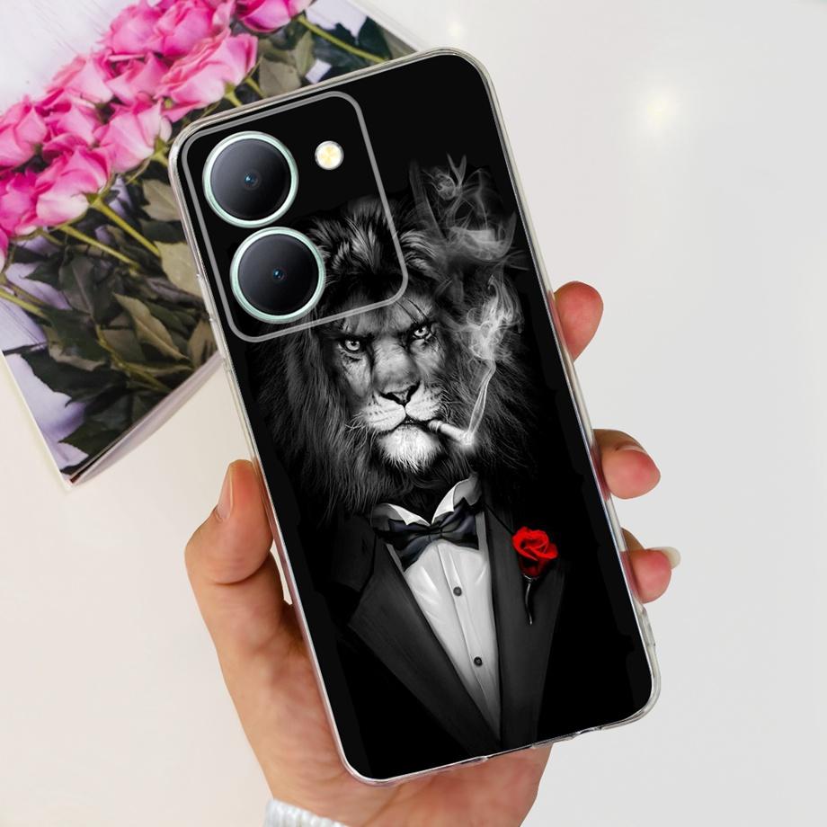 For Vivo Y78 Case Vivo Y78 Plus 5G Soft TPU Silicone Capa Coque For Vivo V29 Lite V2244 Back Cover Lovely Cat Cartoon Girly Etui