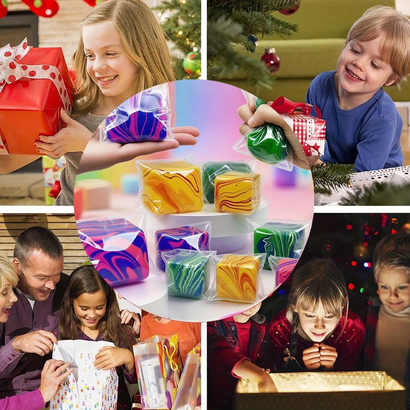 1 Pack Squishy Tab Handmade Rotating And Squeezing Cube Toys Provide a Relaxing Sensory Fingertip Experience,with Bright Colors