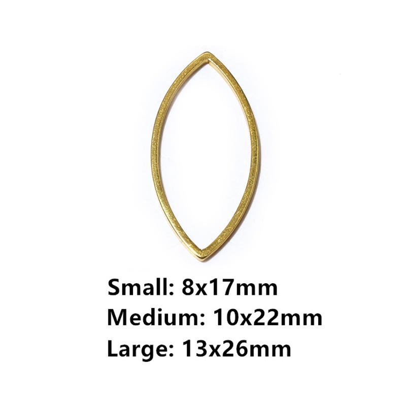 20pcs Moon Star Drop Heart Small Charms Gold Stainless Steel Pendant Open Bezels Hollow Frame Mold Bezel DIY Jewelry Making