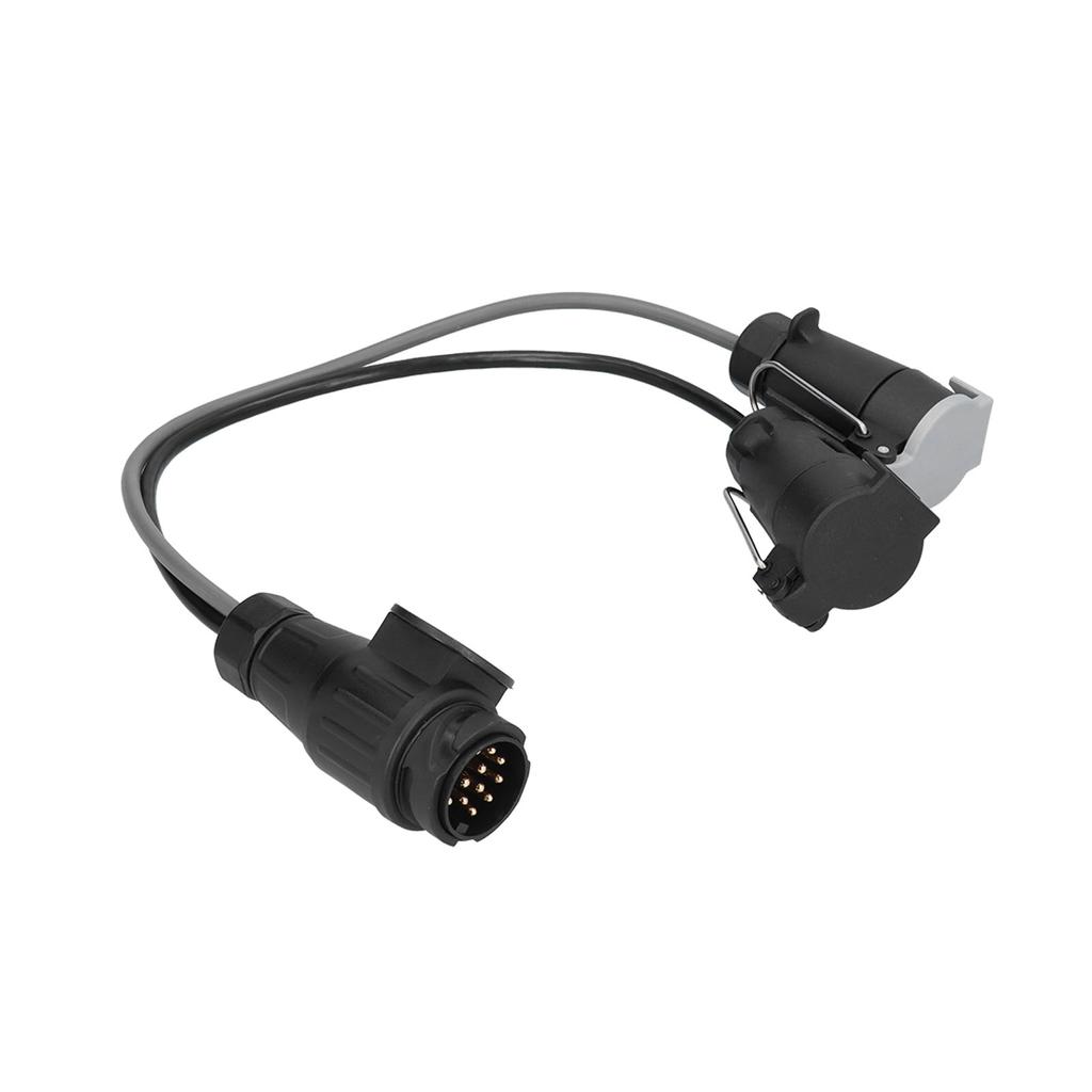 12V 13Pin to 7Pin Trailer Plug Converter Plastic PVC Brass for Standard European Caravans RVs