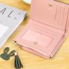 Women Short Wallet PU Leather Splicing Zipper Tassel Card Holder Coin Purse Trendy Fashion Wallet