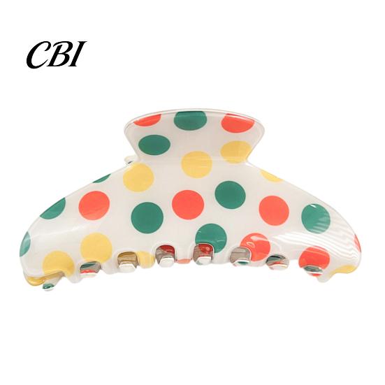 Hair Clip Large Strong Grip Clip, Dot Print Claw, Portable Scalp Friendly Accessory for Thick Updos Half-Tied Hairstyles Pattern