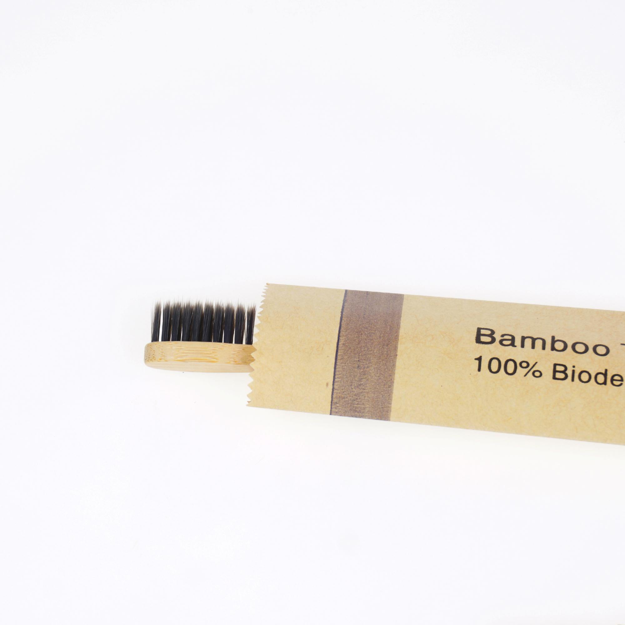 

100Pcs Children Eco Friendly Bamboo Resuable Toothbrushes Portable Child Wooden Soft Tooth Brush Customized Laser Engraving Logo