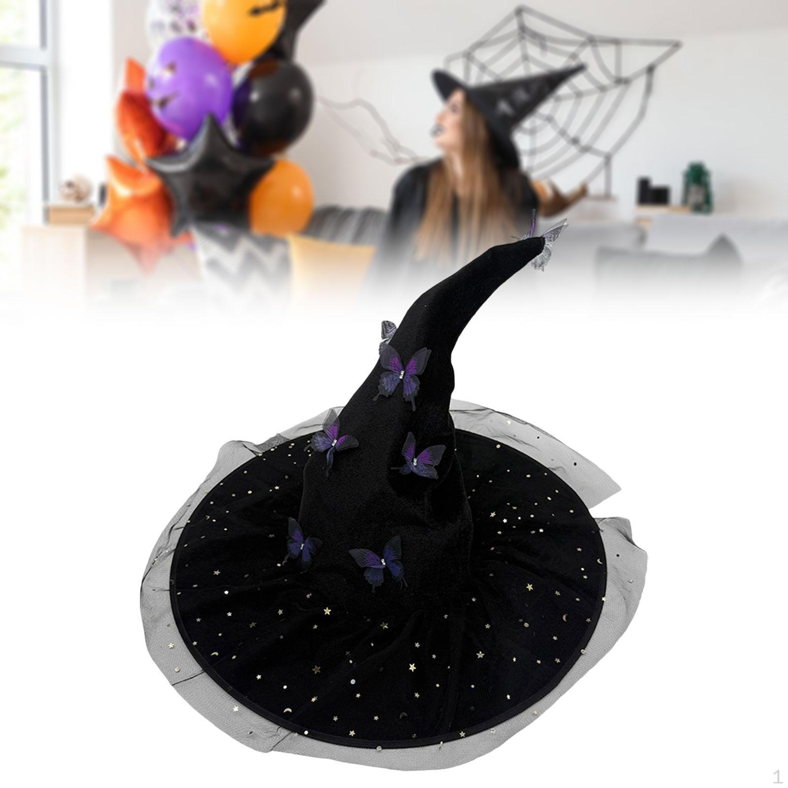 

Хэллоуин Шляпа Декоративная Остроконечная Шляпа Ведьмы для Вечеринки Косплея Маскарадного Костюма фиолетовый