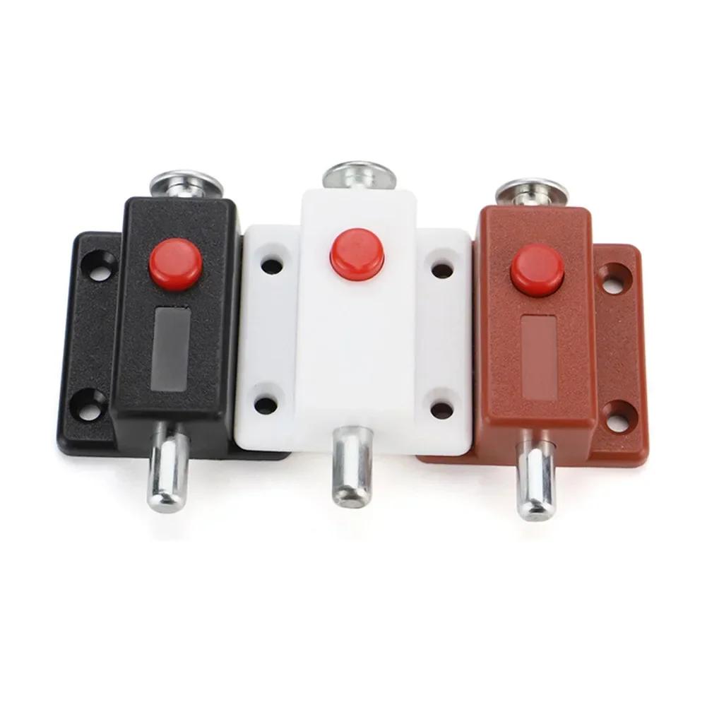 10pcs Cabinet Push Button Spring Latch Plastic Spring Pins Automatic Door Bolt Latches Lock Anti-theft Door Furniture Hardware