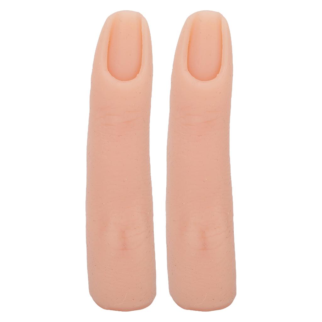 Fake Training Finger Nail Training Finger Bendable Flexible Silicone Practice Finger Model for Tattoo Acupuncture Practice