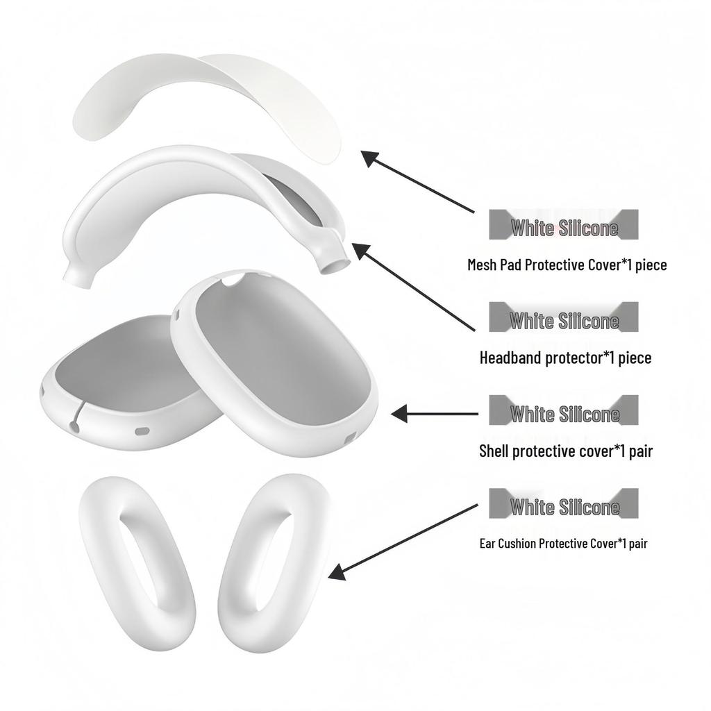 AirPods Max Silicone Protective Case: Soft Headphone Shell for Bluetooth Earphones