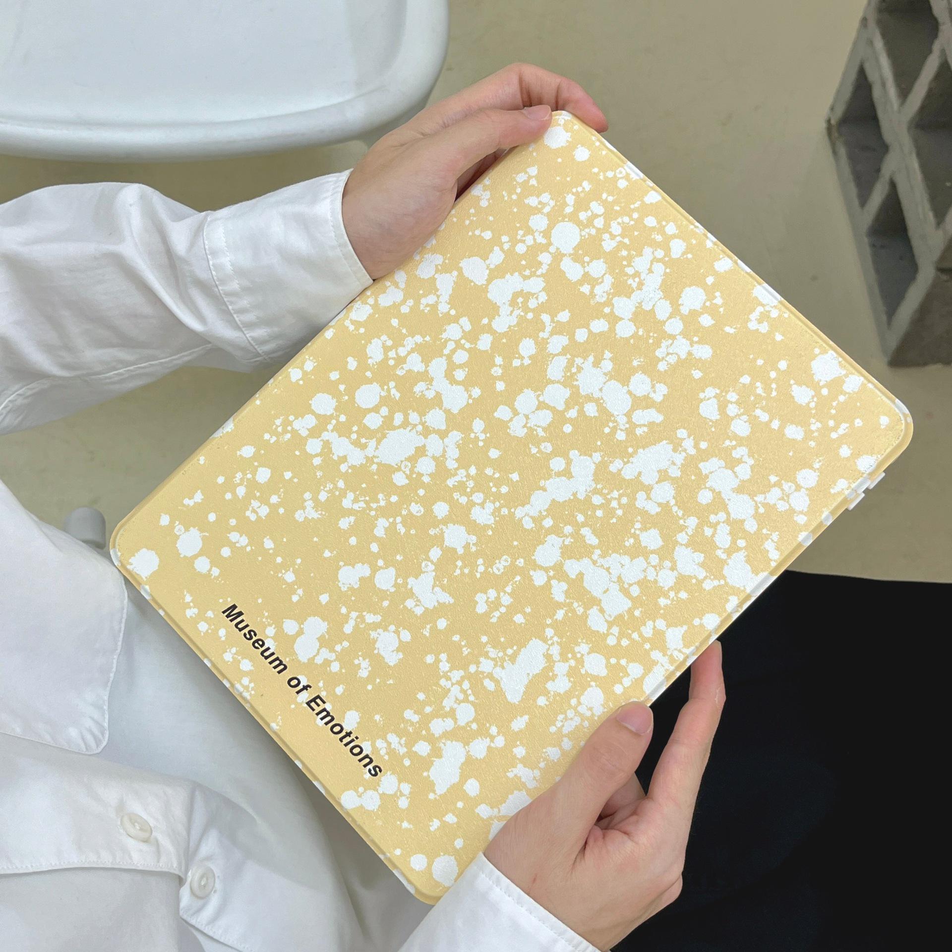 

Yellow Ink Splash Rotating Tablet Case for iPad mini 6, Pro, and Air 3 iPad mini 6/7 (8.3-inch)