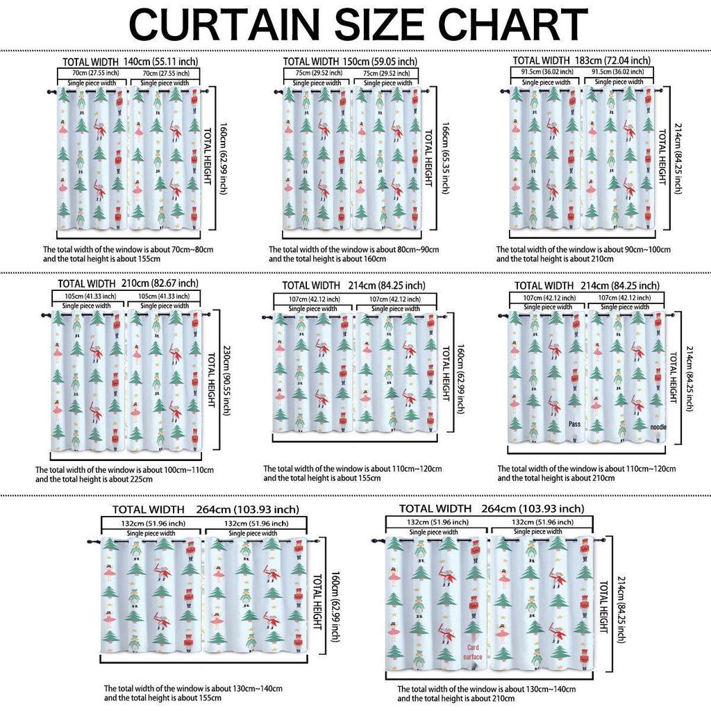 Custom Nutcracker Digital Print Blackout Curtains with Your Image - High-Precision Black Silk
