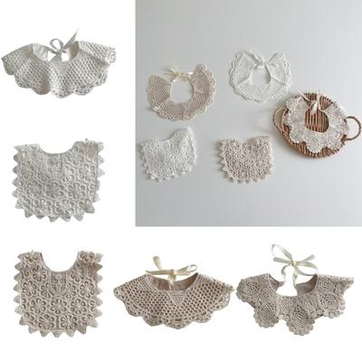 Baby Burping Cloth Fashionable False Collar Bib Detachable Hollowed Out Female Girls Scarf Infants Saliva Towel