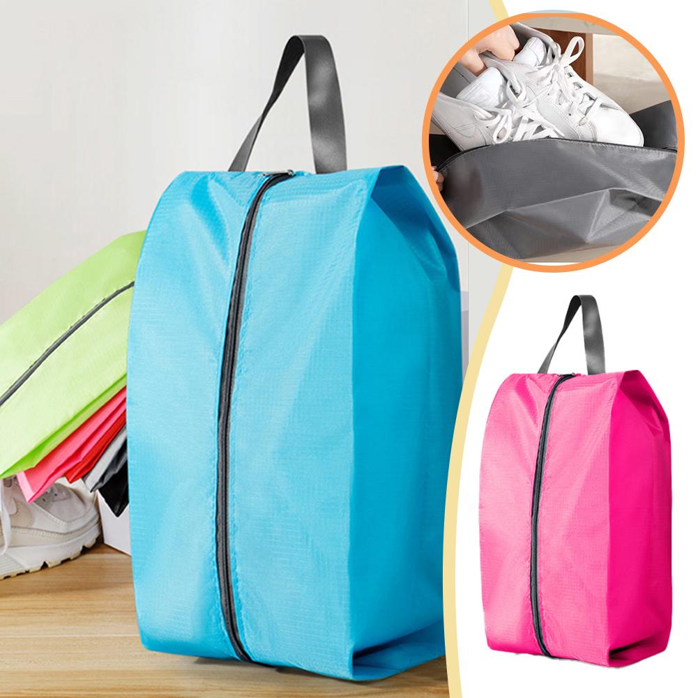 Tragbare Reise-Schuhtasche Großes Fassungsvermögen Staubdichte Organizer-Taschen Reise-Nylon-Schuhtasche mit Robuster Reißverschlussbeutel Wasserdicht