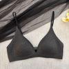 Best-Selling Thin Strap Deep V-Neck Triangle Cup Bra for Small Busts – Stylish Summer Back Design
