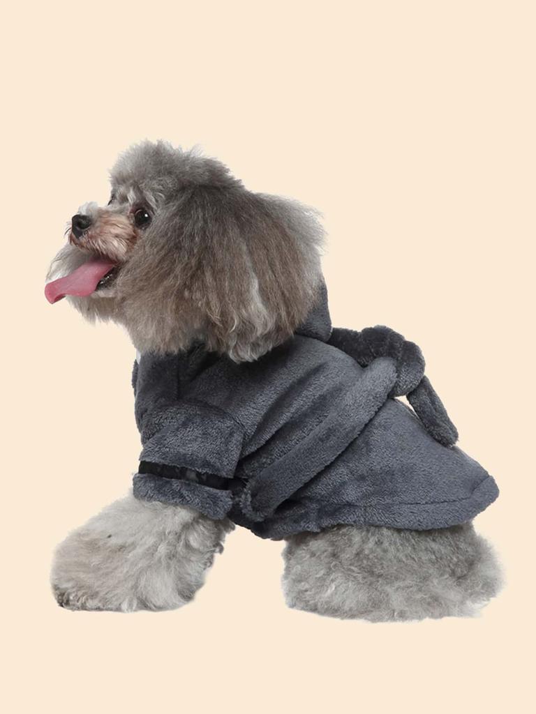 Soft Quick Drying Pet Pajama With Hood Thickened Luxury Soft Cotton Hooded Bathrobe Super Absorbent Dog Bath Towel
