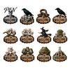 Outdoor Party Decorations Halloween Wooden Welcome Sign, Spooky Skull Frog Crow Witch Door Hanger, Hanging Plaque 2D Wall Sign for Home Decor Creative