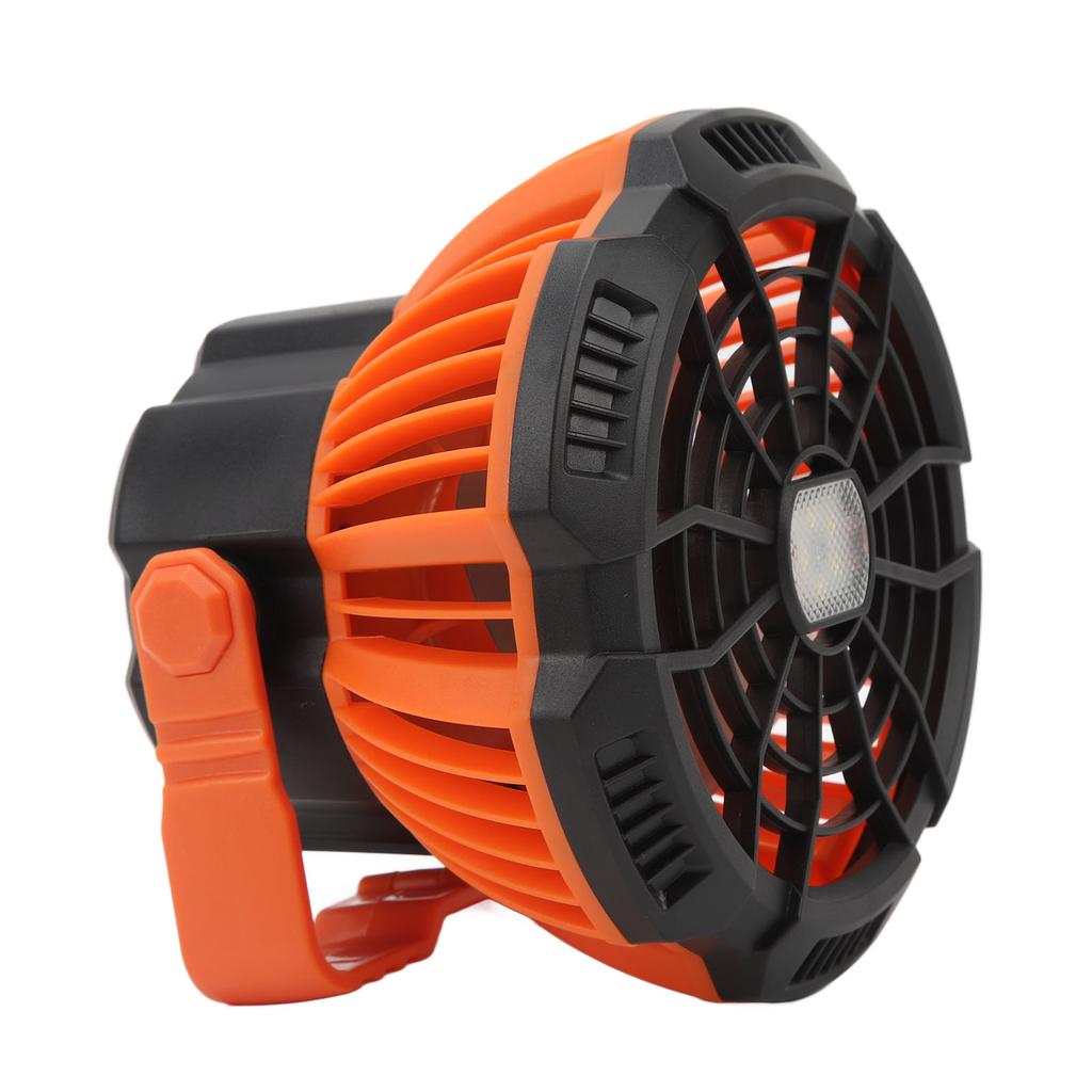 Outdoor Tent Fan Remote Control Hangable Fan with LED Light Battery Operated USB Rechargeable Fan