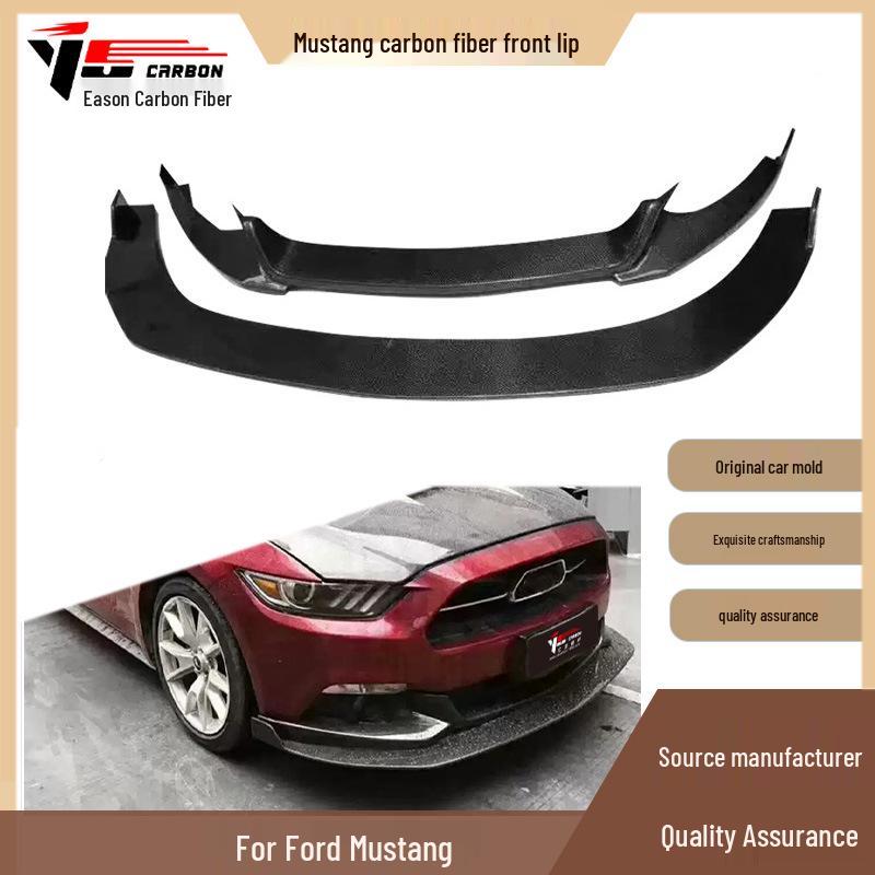 Carbon Fiber Front Lip Splitter Spoiler for 2015-2022 Ford Mustang